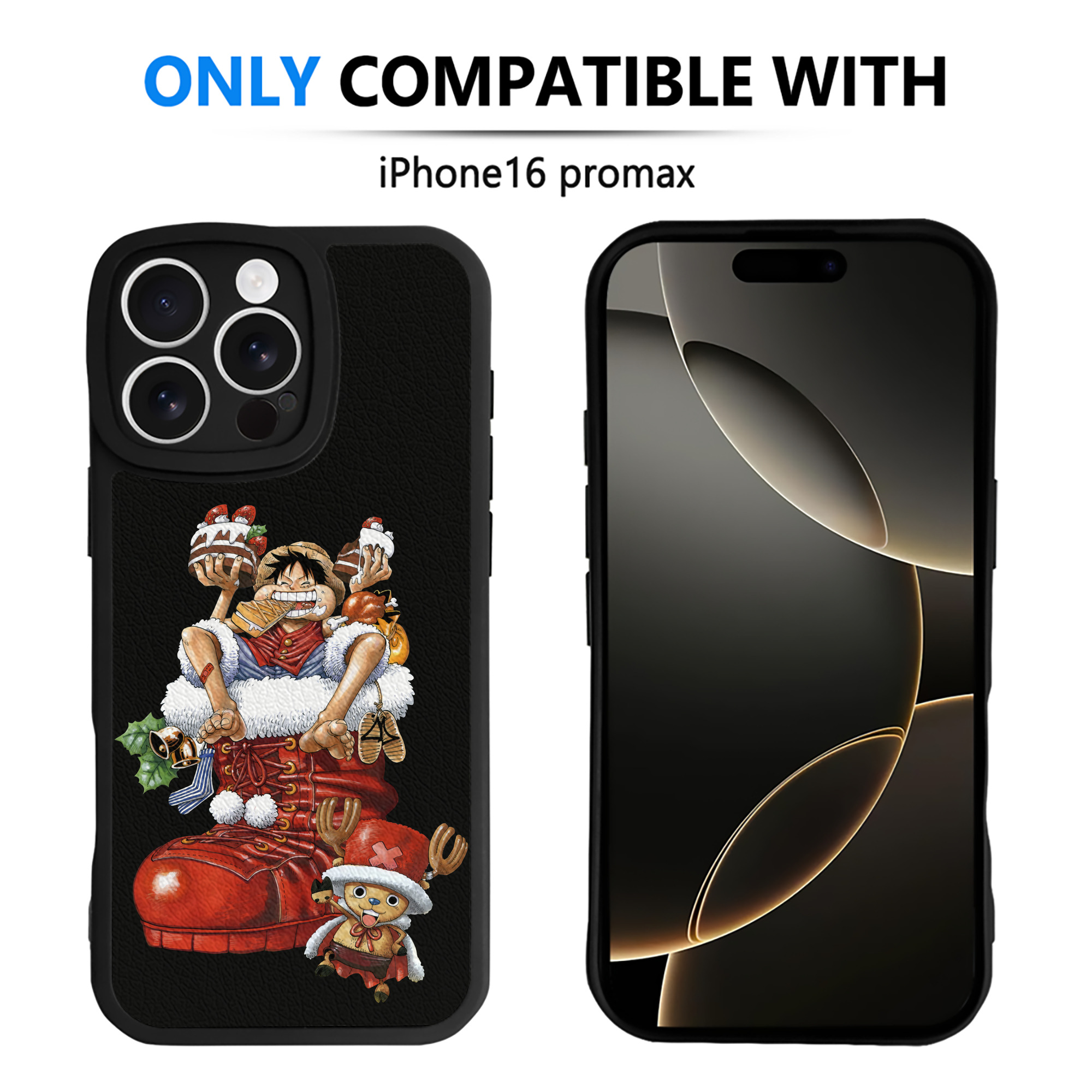 （画像用） ワンピース モンキー・D・ルフィ ONE PIECE Monkey D. Luffy 【iPhone 16シリーズ対応】シリコンスマホケース（レザー調） 材質：シリコン